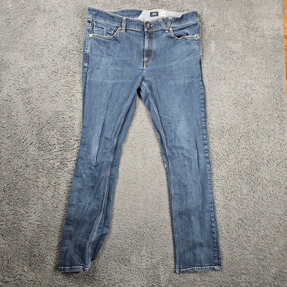 Volcom Vorta Slim Straight Denim Jeans Men's Size 36 Blue Casual Pants - Picture 1 of 11
